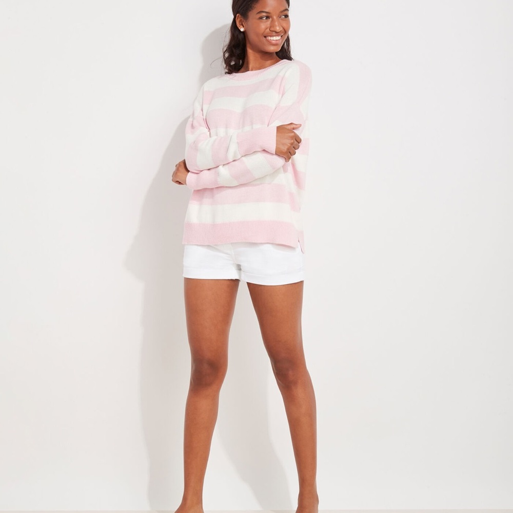 Vineyard Vines striped Open Knit Crewneck Sweater - Picture 3 of 8